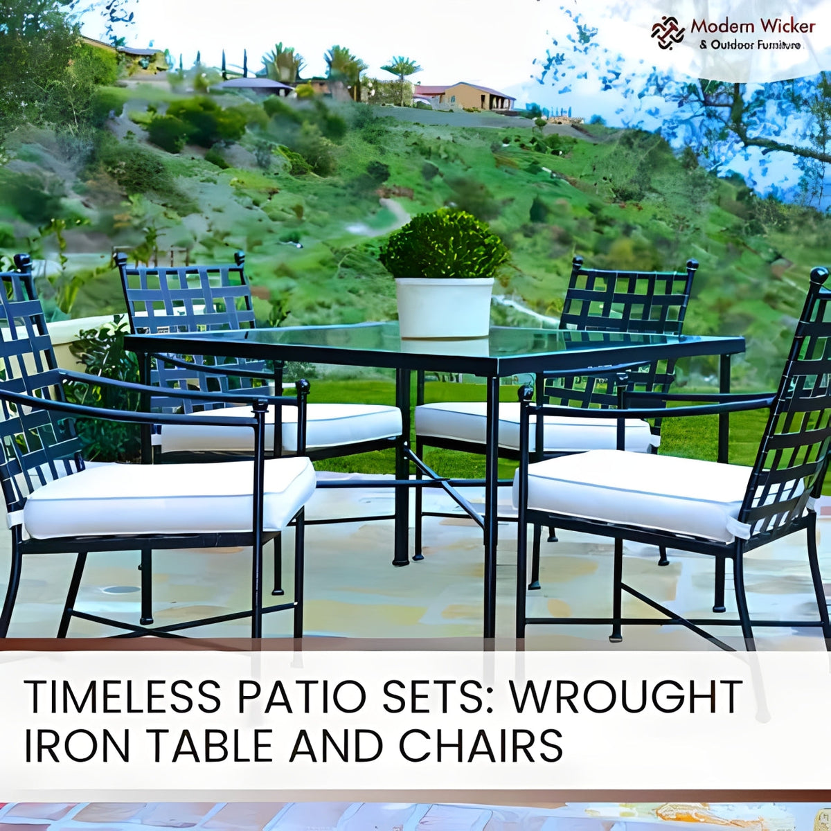 Timeless Patio Sets: Wrought Iron Table and Chairs