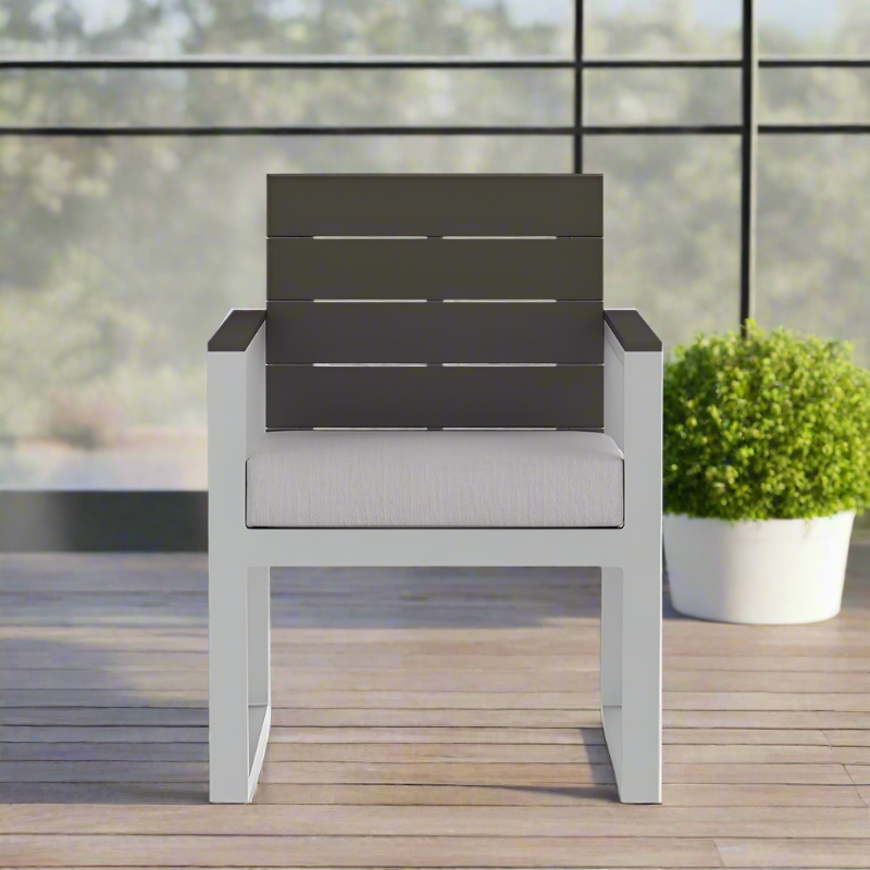 DecoScape Modera Aluminum Outdoor Dining Arm Chair