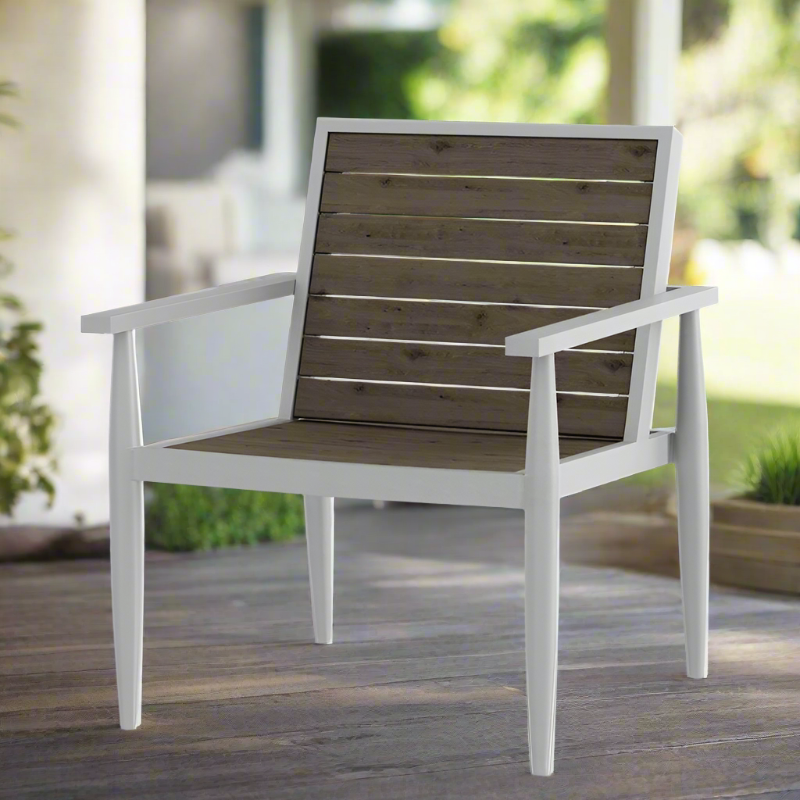 DecoScape Danish Aluminum Outdoor Club Chair with Slats