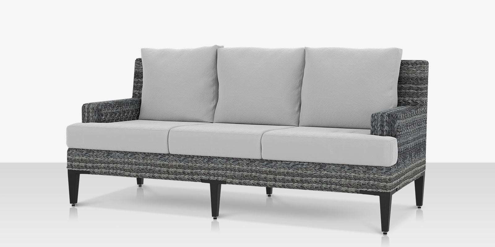 DecoScape Island Bay Wicker Outdoor Sofa - Gray