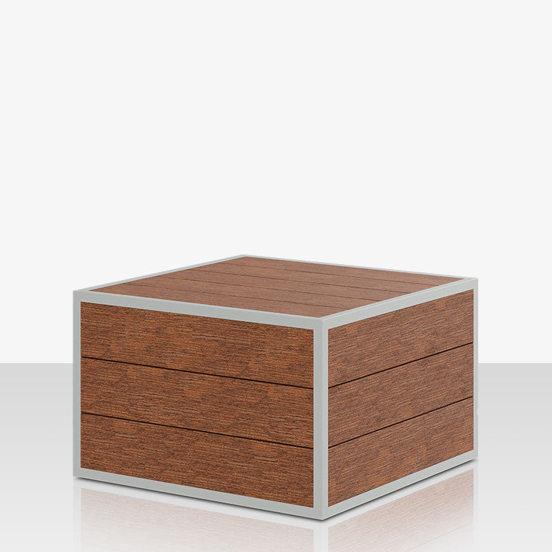 DecoScape MOD Aluminum Composite Outdoor Ottoman Slatted