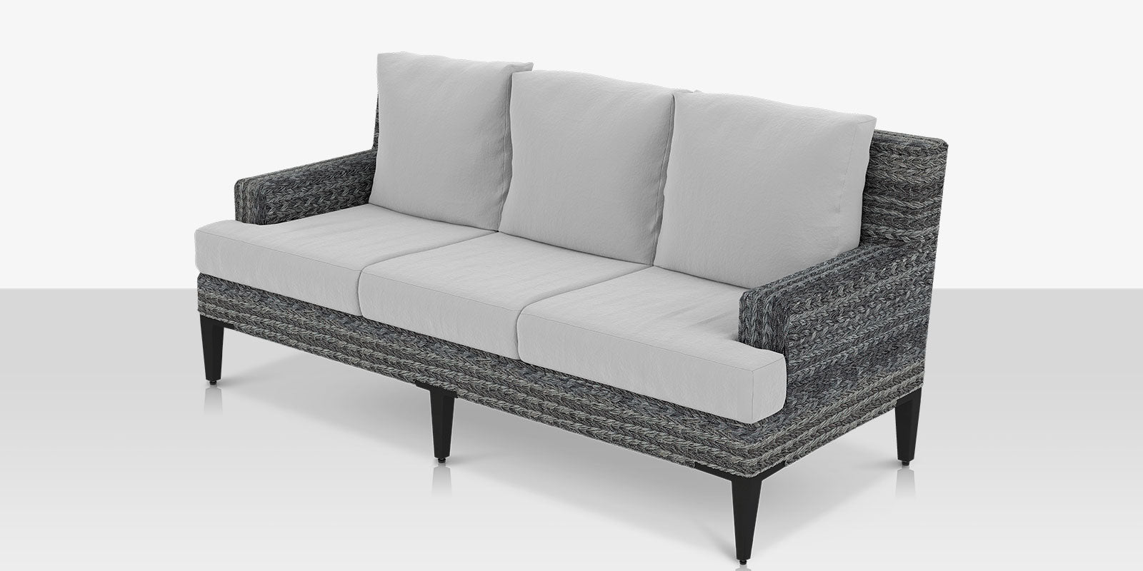 DecoScape Island Bay Wicker Outdoor Sofa - Gray