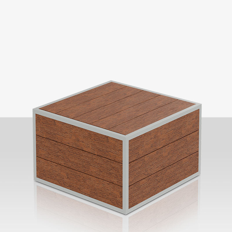 DecoScape MOD Aluminum Composite Outdoor Ottoman Slatted
