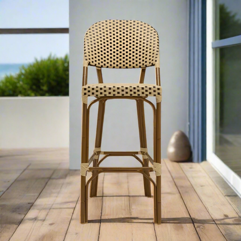 DecoScape Paris Aluminum Outdoor Bar Side Chair