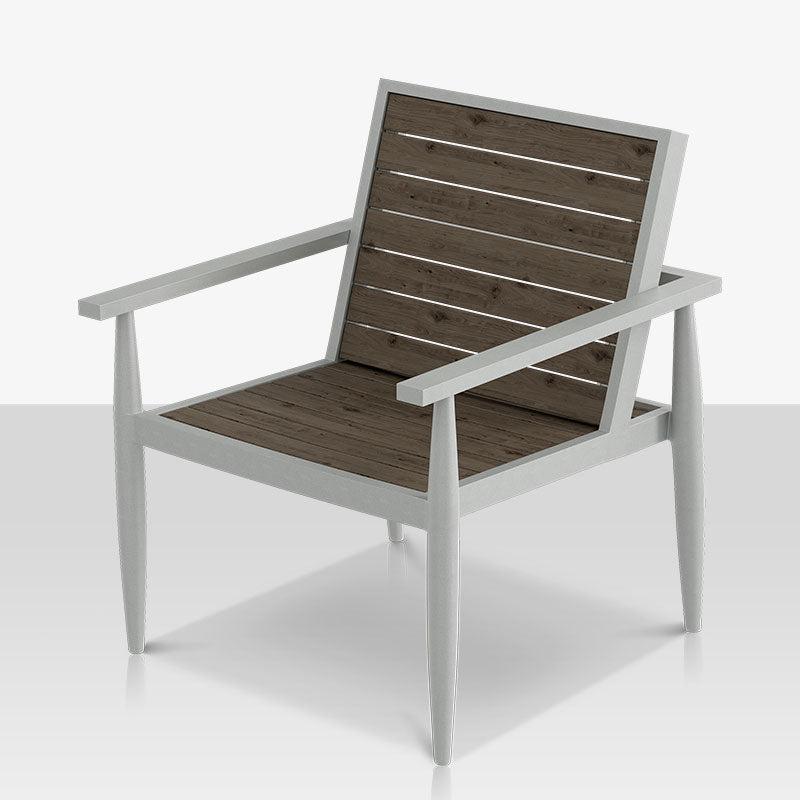 DecoScape Danish Aluminum Outdoor Club Chair with Slats