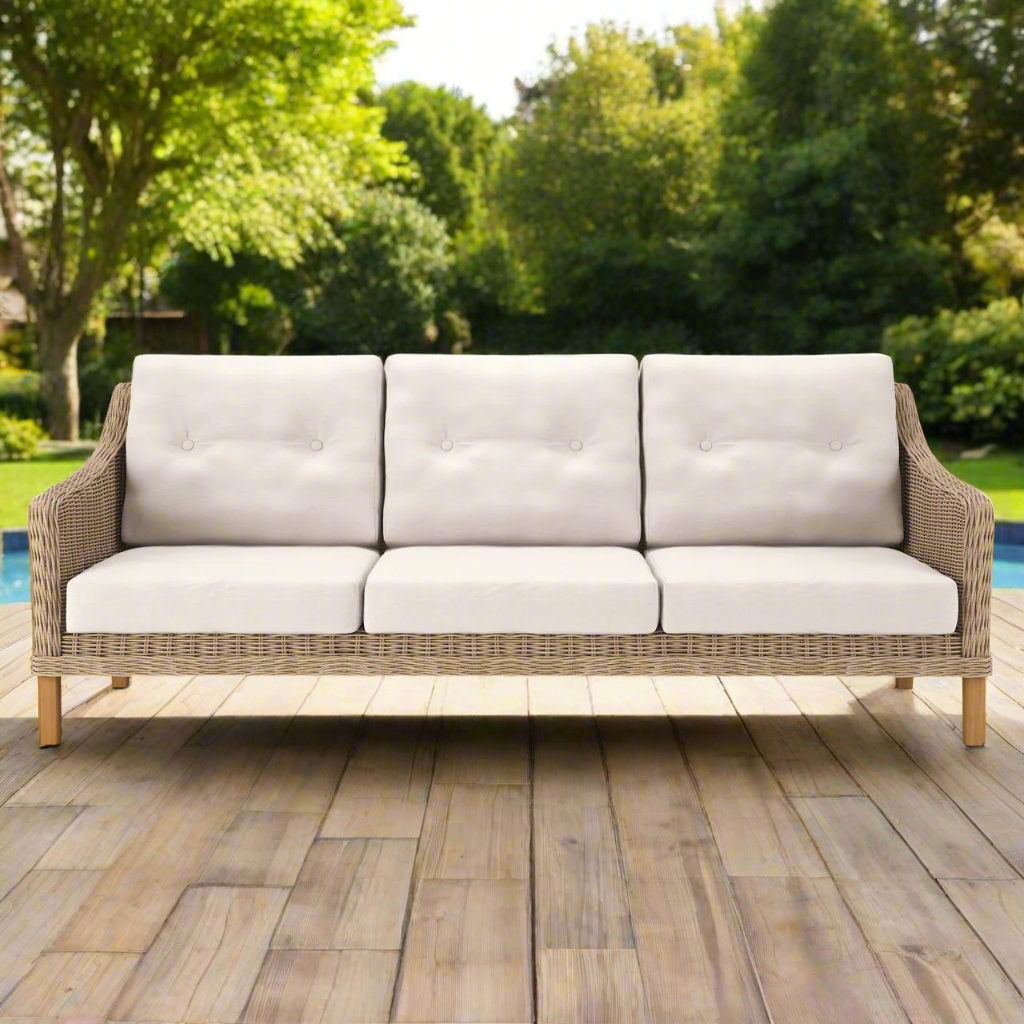 Forever Patio Carlisle Woven Wicker Outdoor 3-Person Sofa