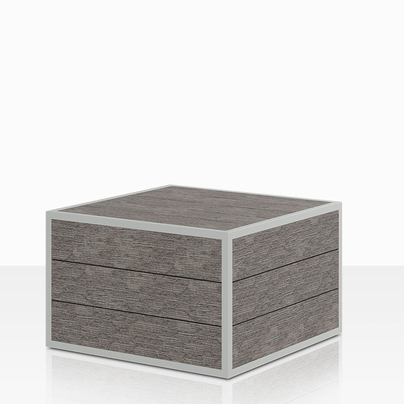 DecoScape MOD Aluminum Composite Outdoor Ottoman Slatted