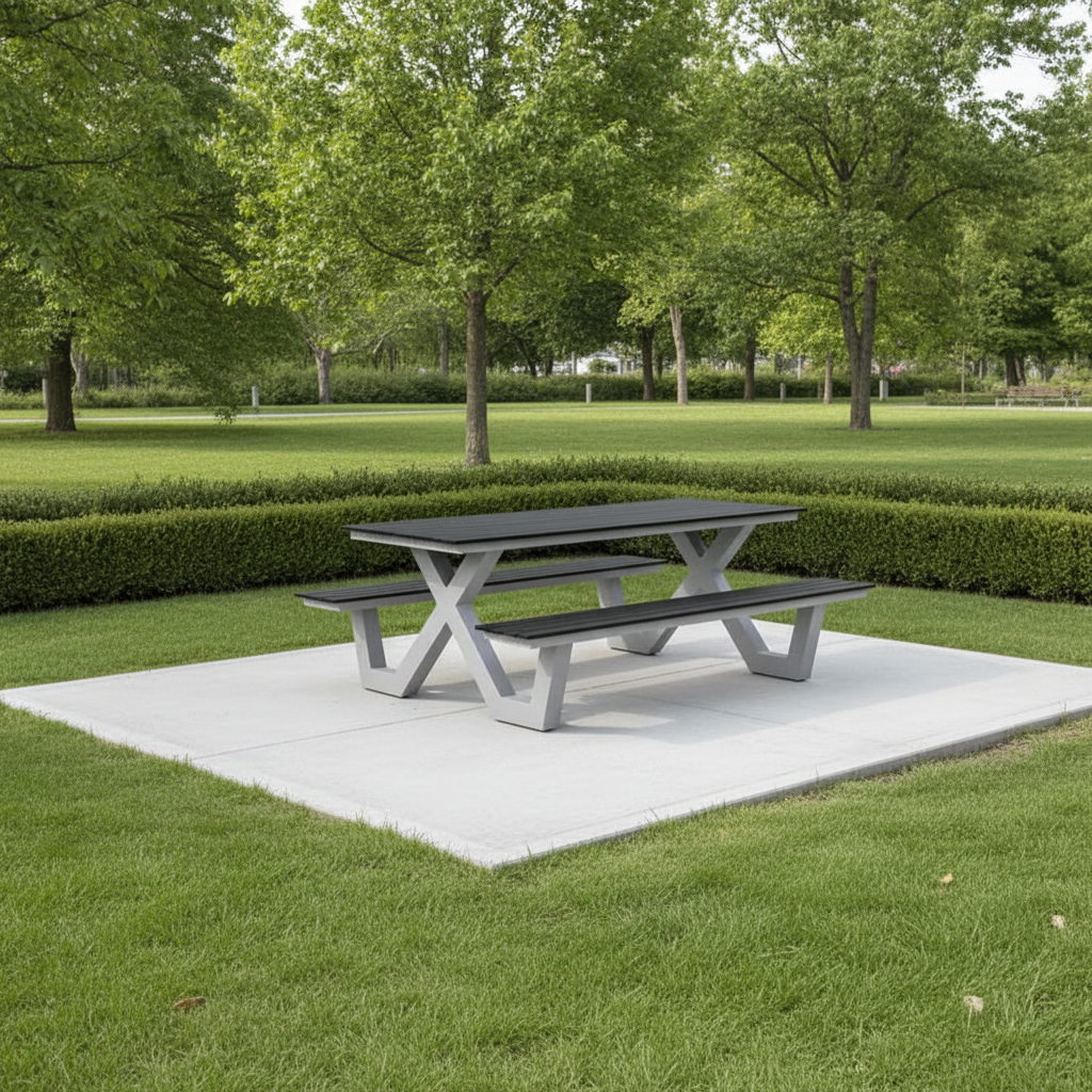 DecoScape Vienna Aluminum Outdoor Picnic Table