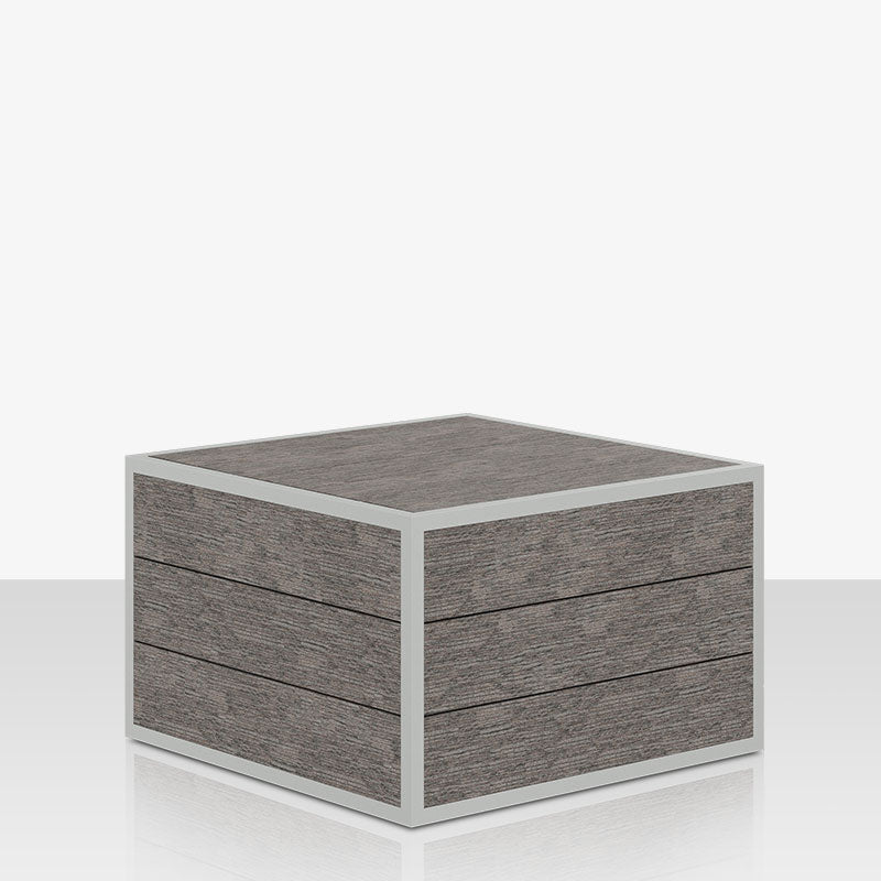 DecoScape MOD Aluminum Composite Outdoor Ottoman Slatted