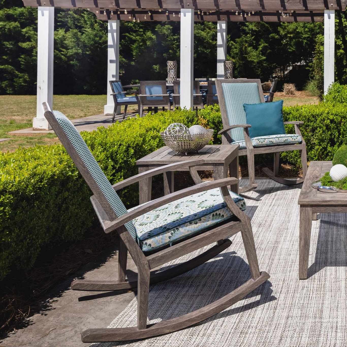 Lloyd Flanders Frontier Wicker Outdoor High Back Porch Rocker