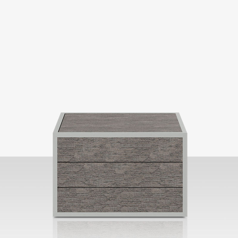 DecoScape MOD Aluminum Composite Outdoor Ottoman Slatted
