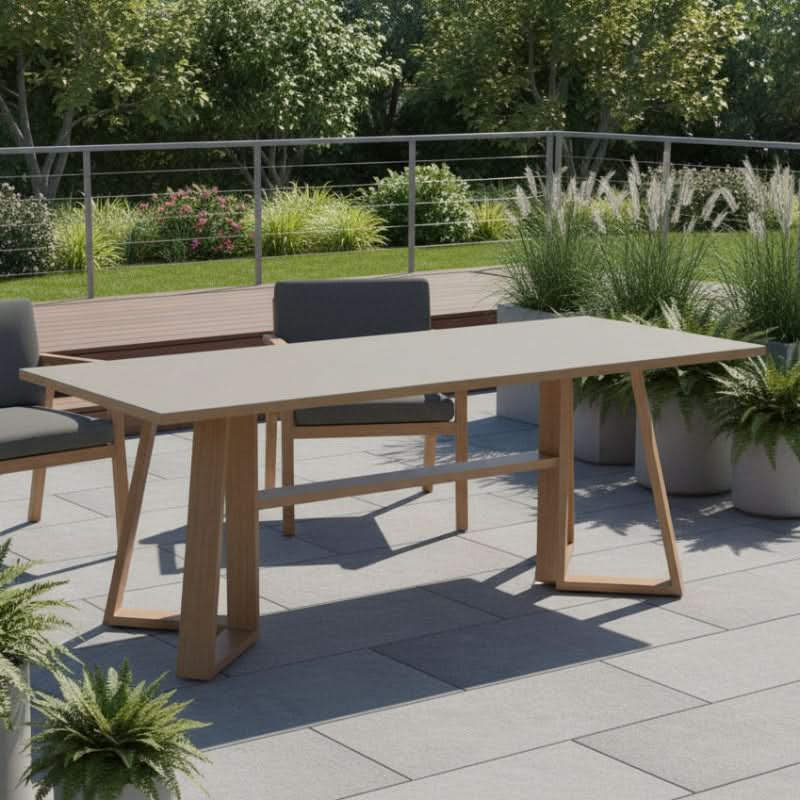 Lloyd Flanders Pursuit Aluminum Outdoor 86" Rectangular Dining Table