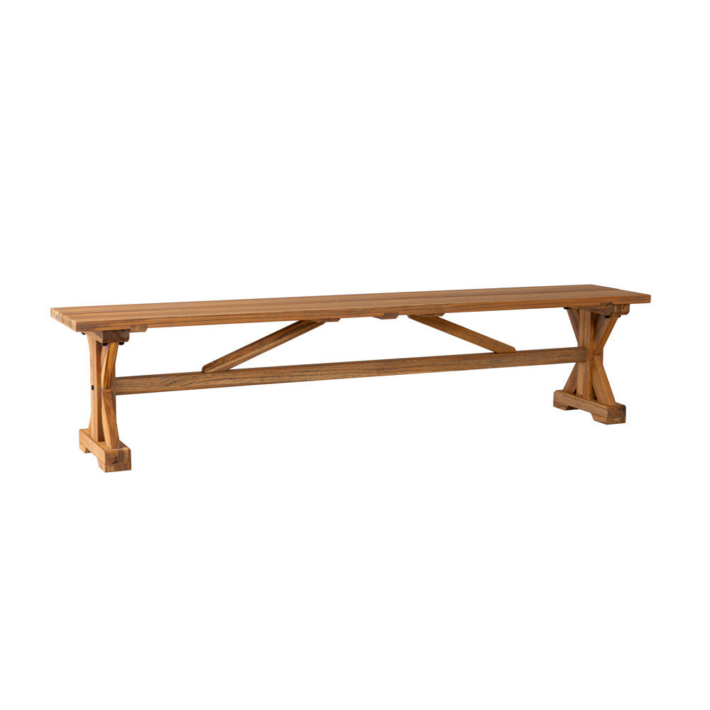 Lloyd Flanders Teak Outdoor 79" Dining Bench