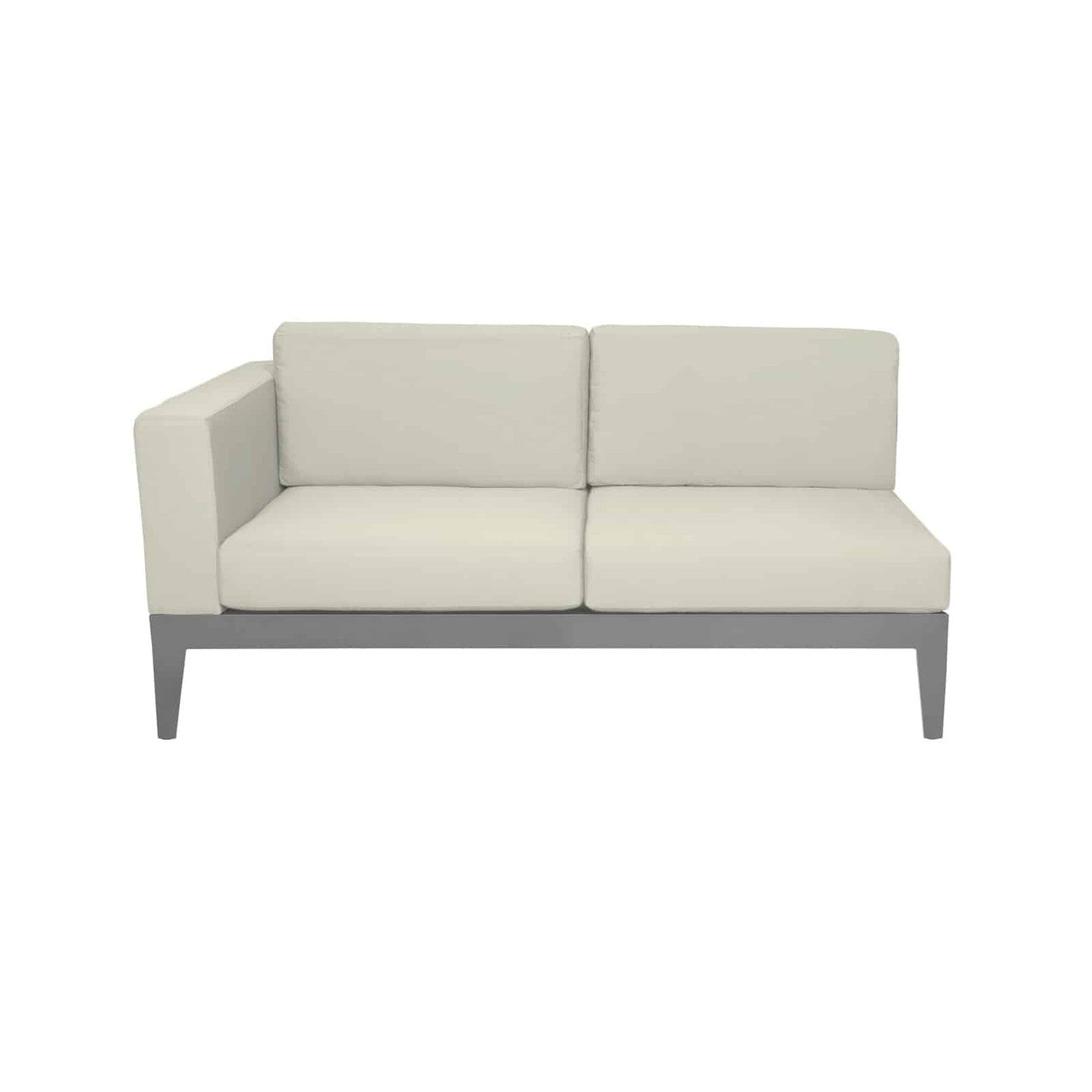 DecoScape South Beach Aluminum Outdoor Left Arm Loveseat