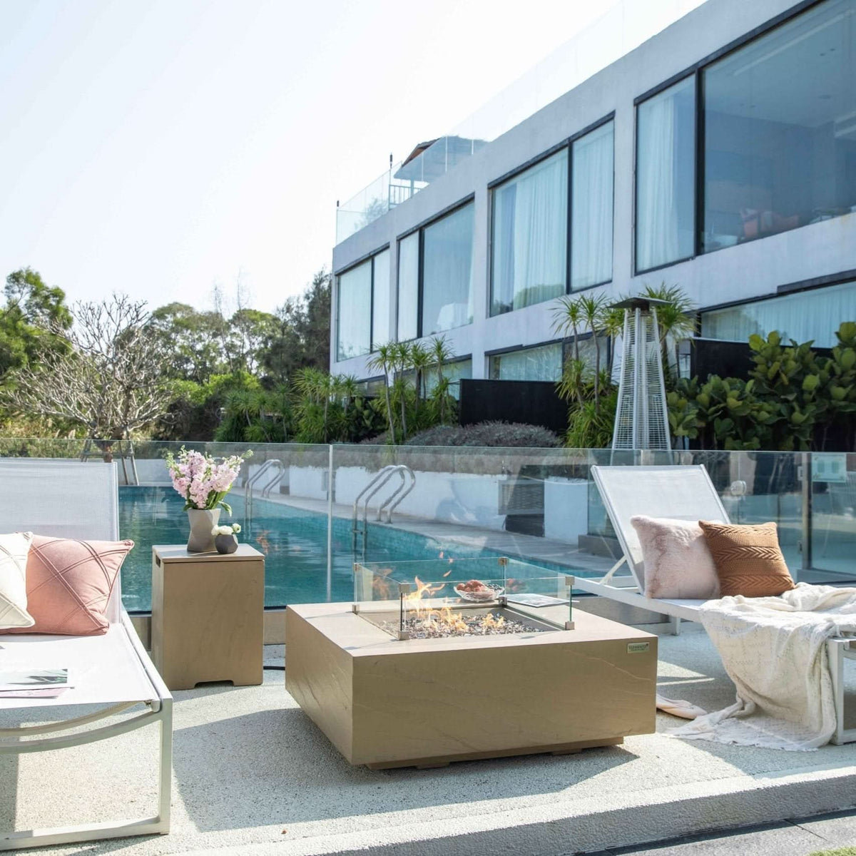 Elementi Plus Uluru Concrete Outdoor Fire Pit Table