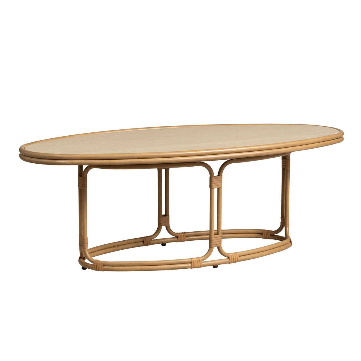 Lloyd Flanders Riviera Wicker Outdoor 50" Oval Cocktail Table