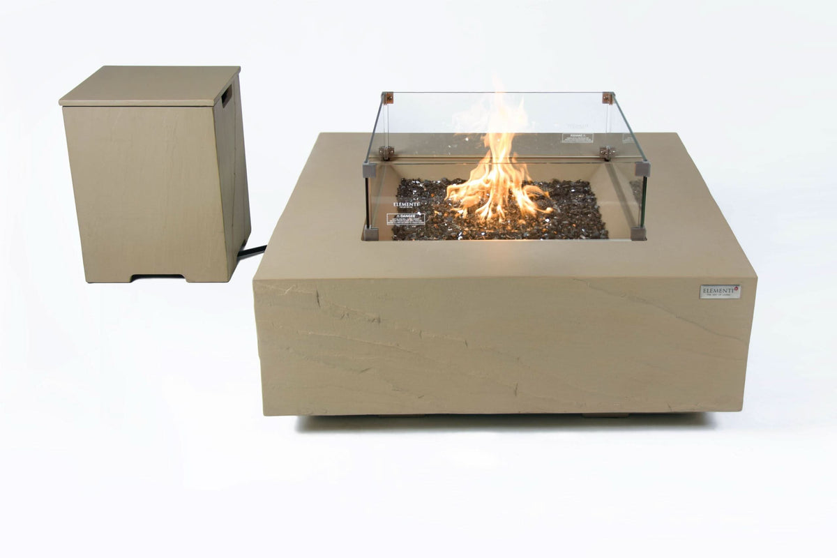 Elementi Plus Uluru Concrete Outdoor Fire Pit Table