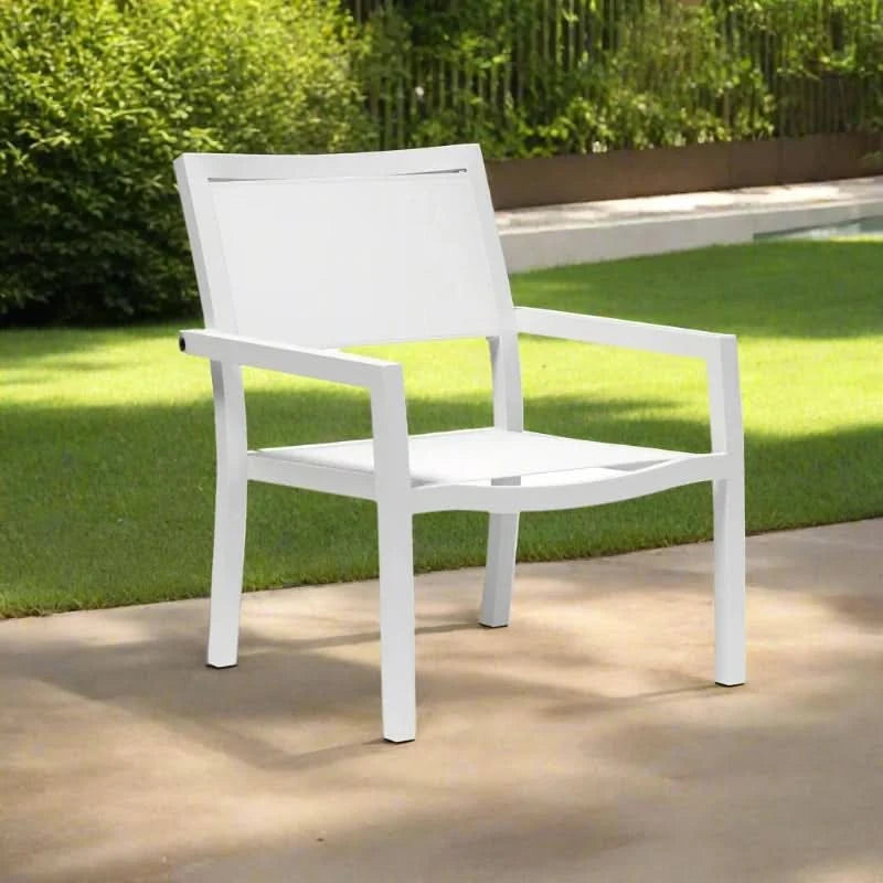 Sunset West Naples Aluminum Outdoor Stackable Sling Club Chair