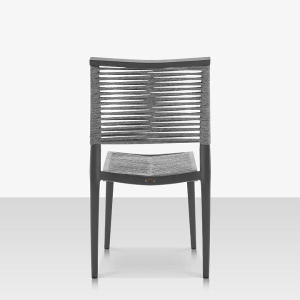DecoScape Chloe Rope Stackable Aluminum Dining Side Chair