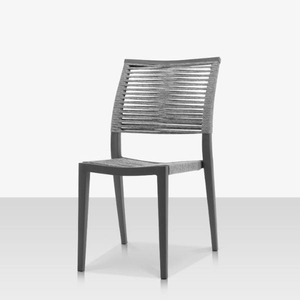 DecoScape Chloe Rope Stackable Aluminum Dining Side Chair