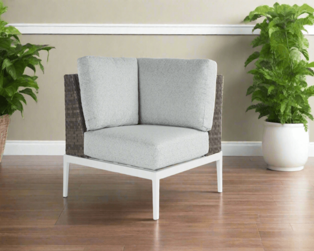 South Sea Rattan Stevie Aluminum Outdoor Corner Chair