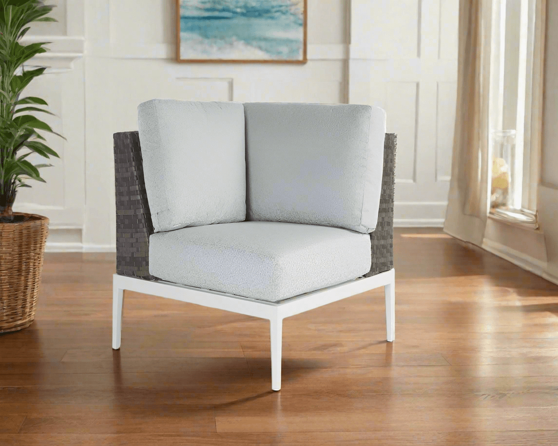 South Sea Rattan Stevie Aluminum Outdoor Corner Chair