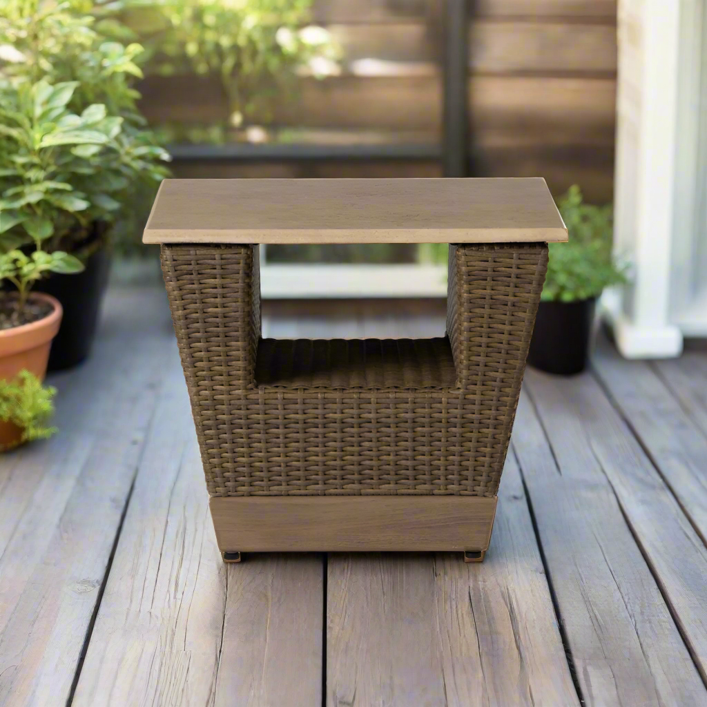 Lloyd Flanders Charisma Wicker Outdoor 24" Square End Table