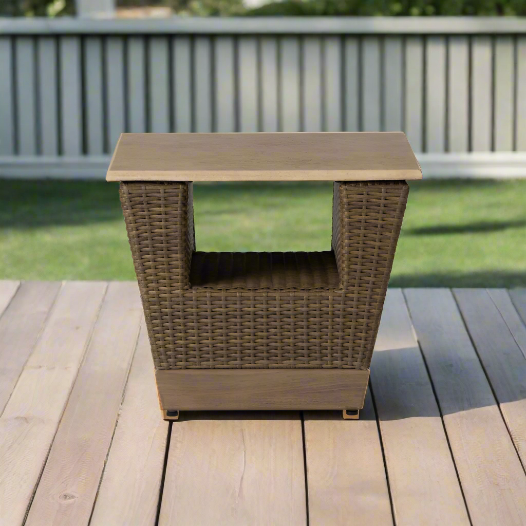 Lloyd Flanders Charisma Wicker Outdoor 24" Square End Table