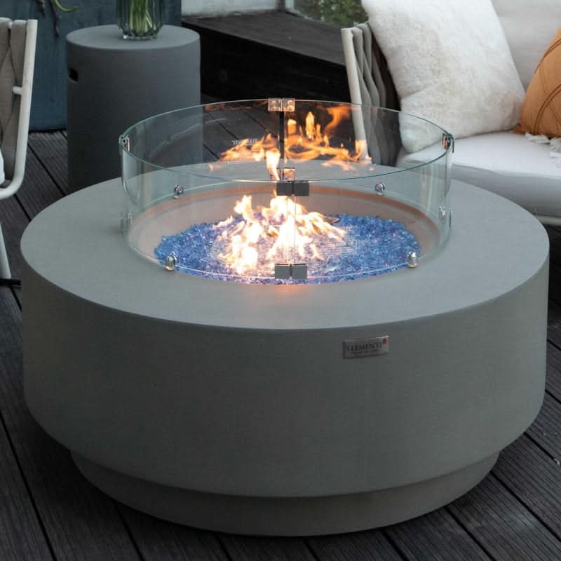 Elementi Plus Colosseo Glass Fiber Reinforced Concrete Outdoor Fire Pit Table