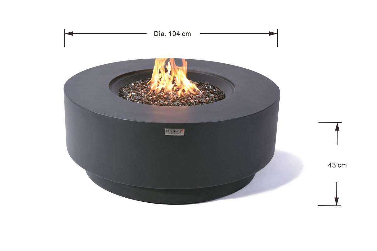 Elementi Plus Nimes GFRC Outdoor Fire Pit Table