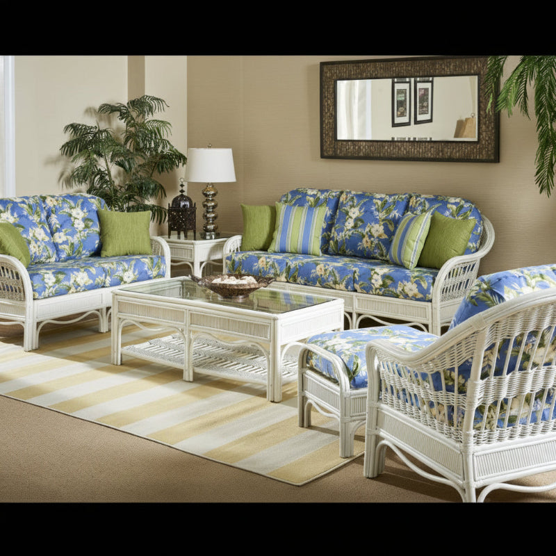 South Sea Rattan Bermuda Wicker Indoor End Table