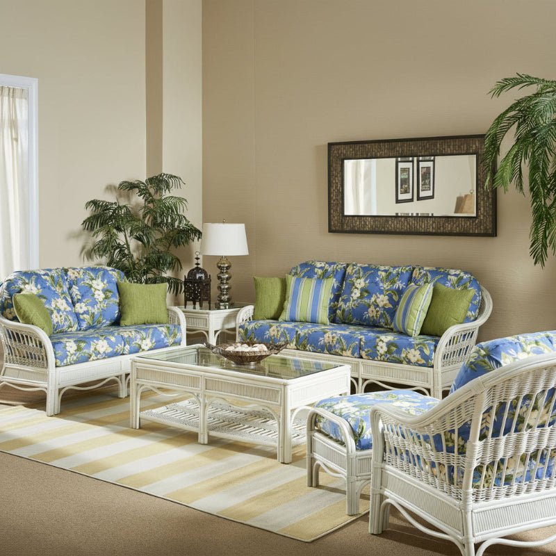 South Sea Rattan Bermuda Wicker Indoor 6-Person Living Room Set