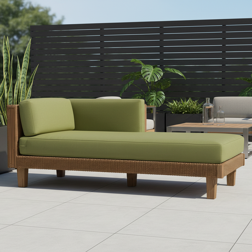 Lloyd Flanders Catalina Wicker Outdoor Left Arm Chaise