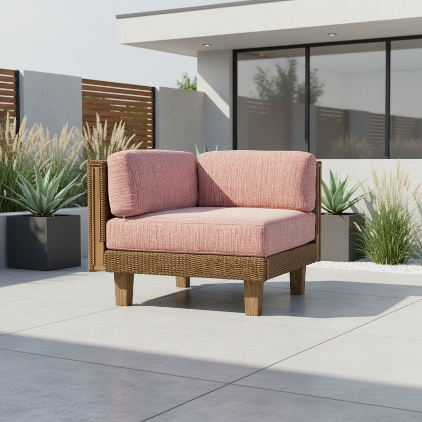Lloyd Flanders Catalina Wicker Outdoor Corner Sectional Chair