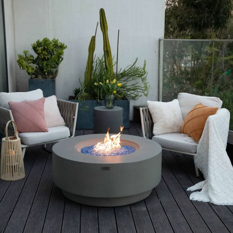 Elementi Plus Colosseo Glass Fiber Reinforced Concrete Outdoor Fire Pit Table