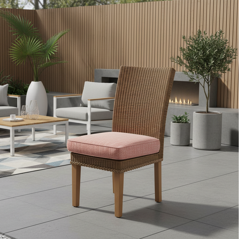Lloyd Flanders Hamptons Wicker Outdoor Armless Dining Chair