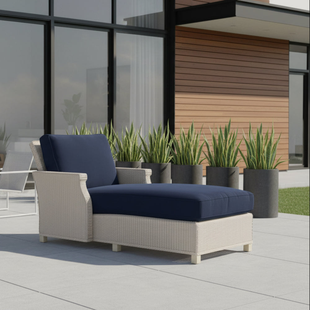 Lloyd Flanders Hamptons Wicker Outdoor Left Arm Chaise