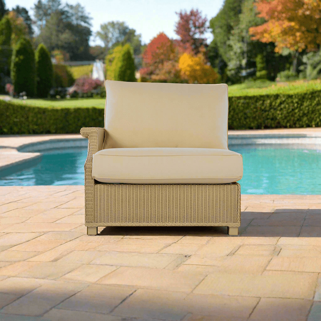 Lloyd Flanders Hamptons Wicker Outdoor Right Arm Sectional Chair