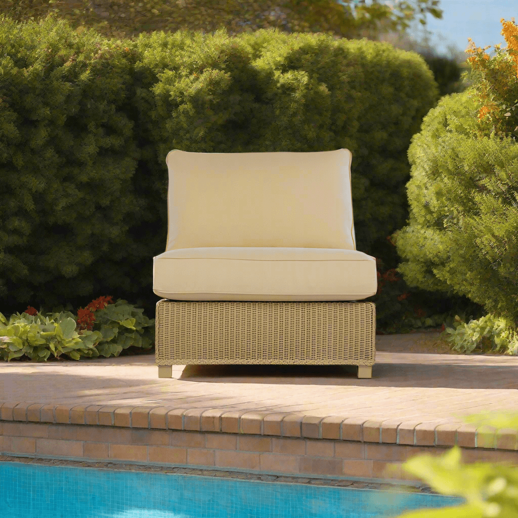 Lloyd Flanders Hamptons Wicker Armless Sectional Chair