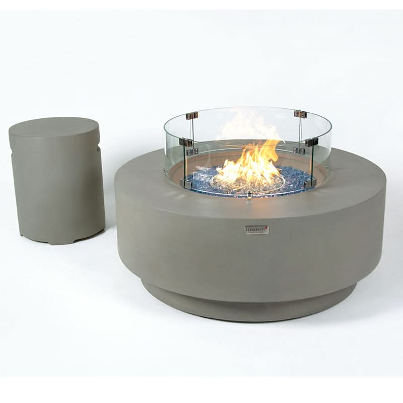 Elementi Plus Colosseo Glass Fiber Reinforced Concrete Outdoor Fire Pit Table
