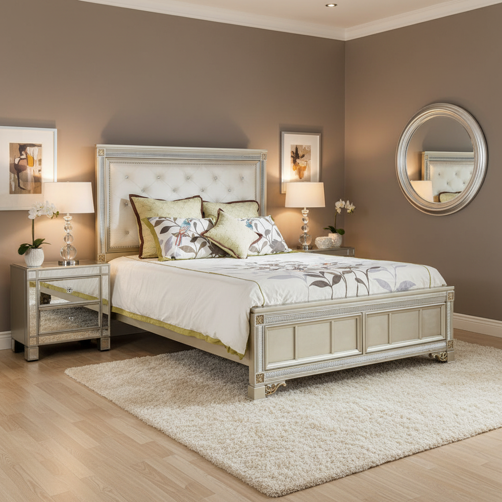 Oasis Home Tiffany Solid Wood Indoor King Bed