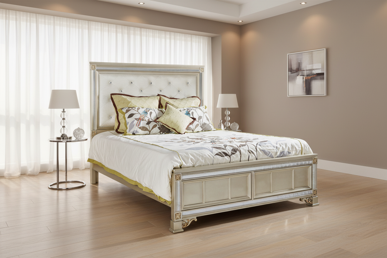 Oasis Home Tiffany Solid Wood Indoor King Bed