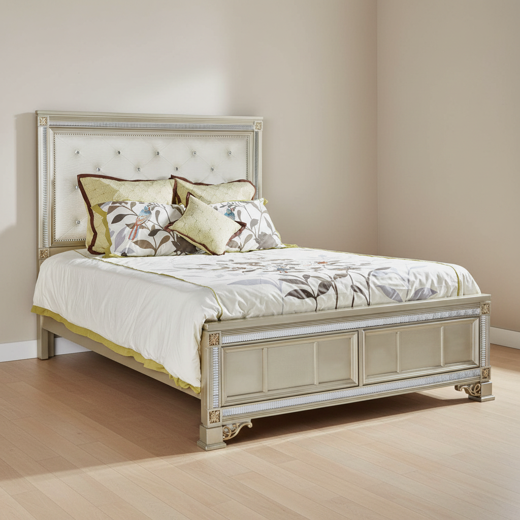 Oasis Home Tiffany Solid Wood Indoor Queen Bed