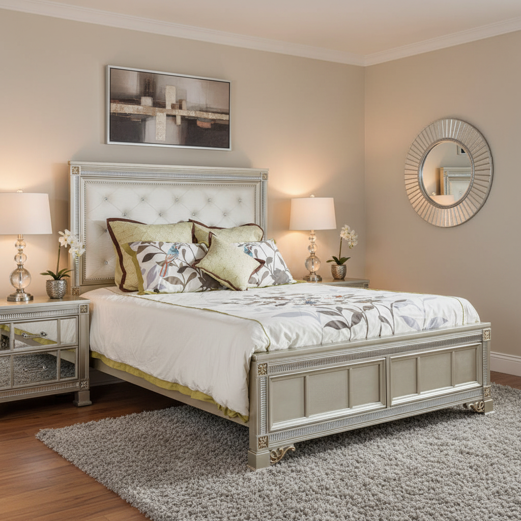 Oasis Home Tiffany Solid Wood Indoor Queen Bed
