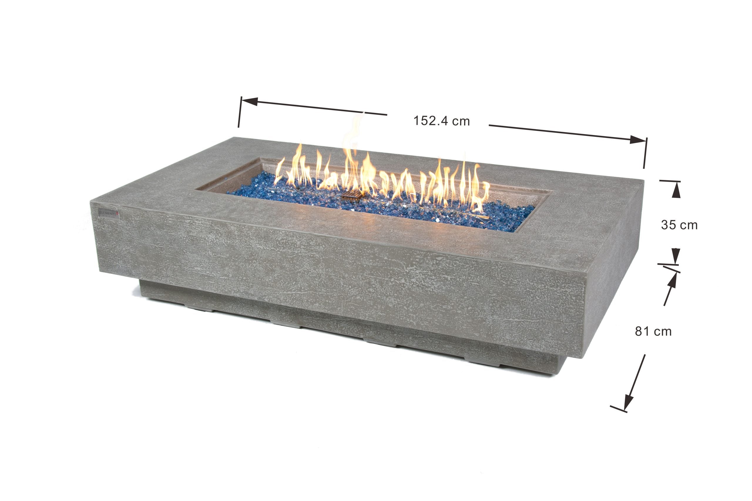 Elementi Plus Riviera GFRC Outdoor Fire Pit Table
