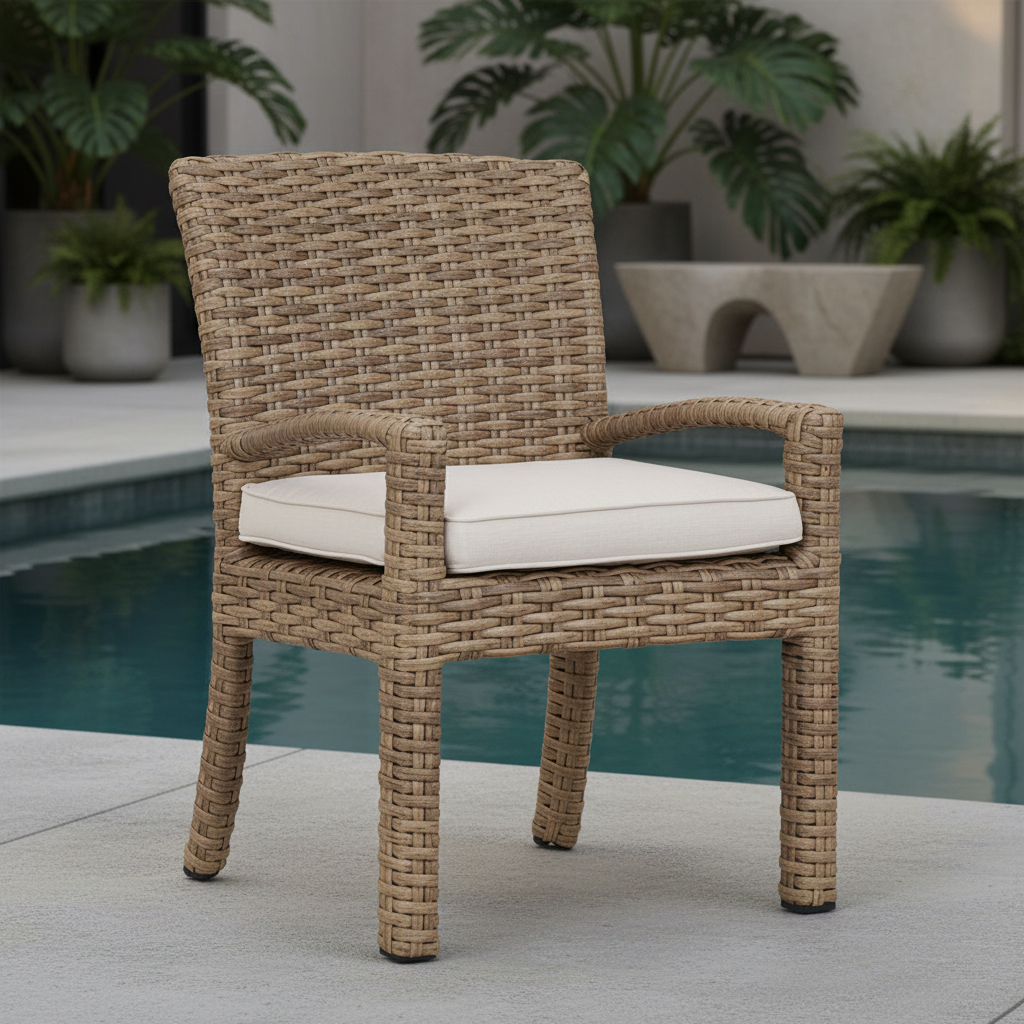 Sunset West Havana Wicker Outdoor Dining Chair