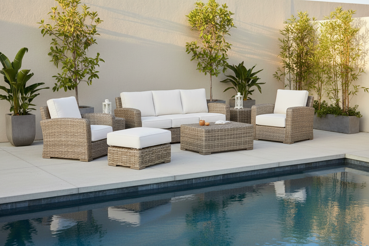 Sunset West Havana Wicker Outdoor Ottoman