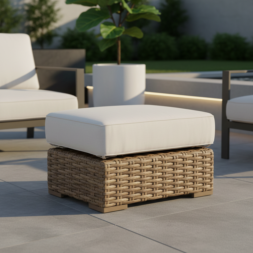 Sunset West Havana Wicker Outdoor Ottoman