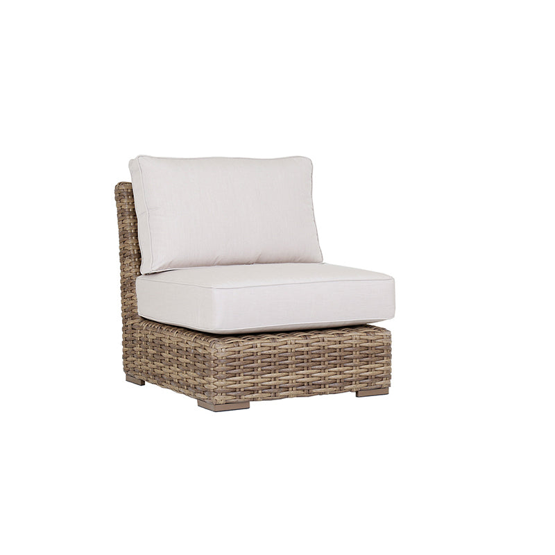 Sunset West Havana Wicker Outdoor Armless Club Chair