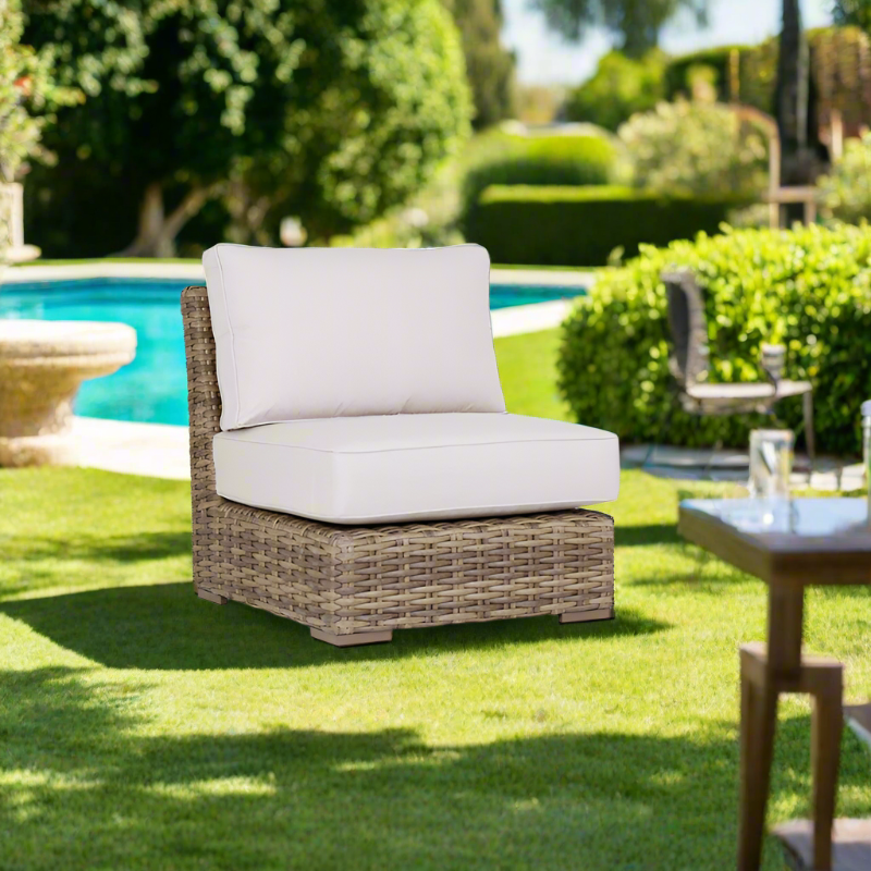 Sunset West Havana Wicker Outdoor Armless Club Chair